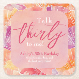 30. Geburtstagsgespräch 30 mit mir Rechteckiger Pappuntersetzer