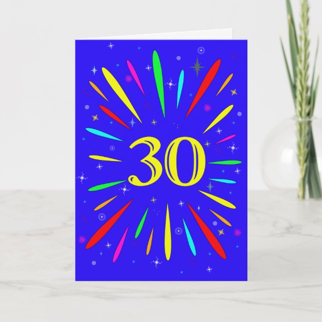 30. Geburtstagskarte Karte (Vorderseite)