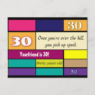 30. Geburtstagskarte Postkarte