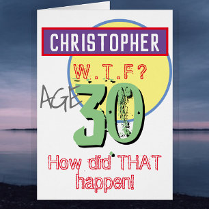 30. Geburtstagskarte - WTF Design