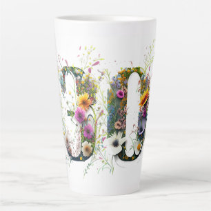 30. Geburtstagsspray von Wildblumen Text Milchtasse