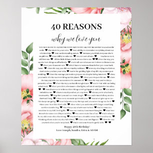 30 Grund, warum wir Liebe Poster