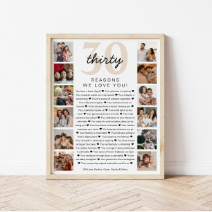 30 Gründe, aus denen wir euch zum Geburtstag Liebe Poster