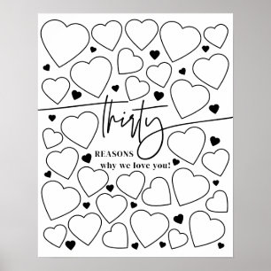 30 Gründe, aus denen wir Liebe haben, dass Sie Geb Poster