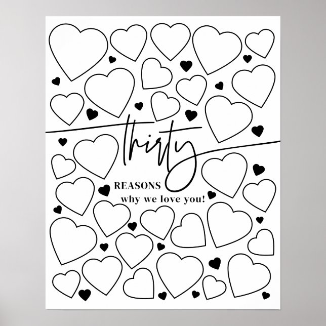 30 Gründe, aus denen wir Liebe haben, dass Sie Geb Poster (Vorne)