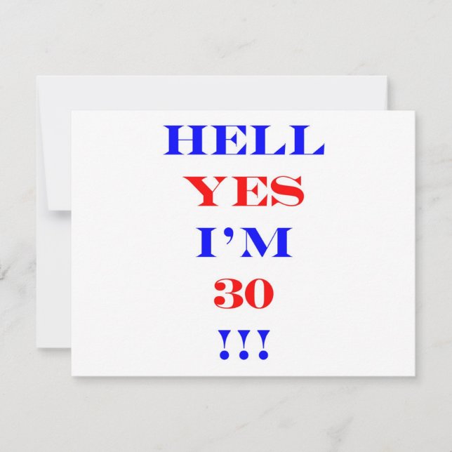 30 Hell yes (Vorderseite)