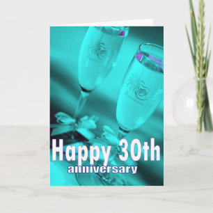 30. Hochzeitsjubiläum Champagner-Feier Karte