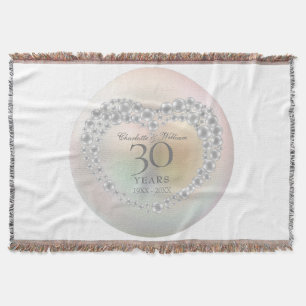 30. Hochzeitsjubiläum Chic Pearl Herz Decke
