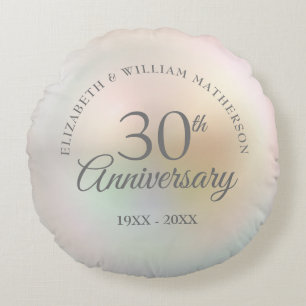 30. Hochzeitsjubiläum Chic Schöne Perle  Rundes Kissen
