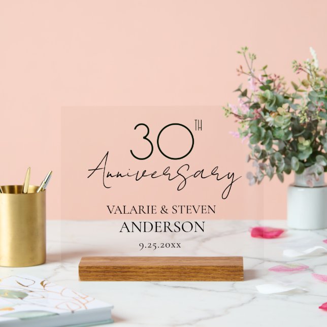 30. Hochzeitstag Acrylschild (Hochzeit)