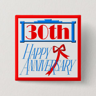 30. Hochzeitstag-Knöpfe Button