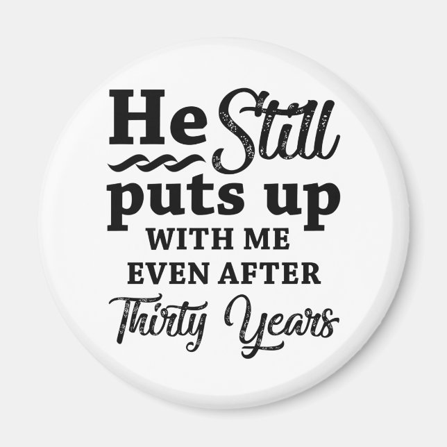30. Hochzeitstag Magnet (Vorne)