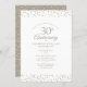 30. Hochzeitstag Pearl Hearts Confetti Einladung (Vorne/Hinten)