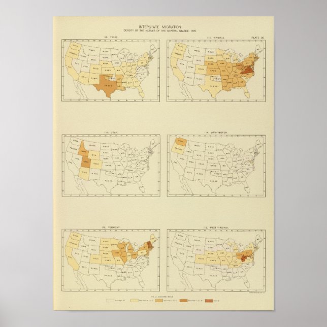 30 Interstaatliche Migration 1890 TXWV Poster (Vorne)