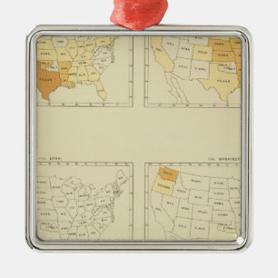 30 Interstate migration 1890 TXWV Ornament Aus Metall