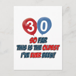 30. Jahr Geburtstagsdesigns Postkarte