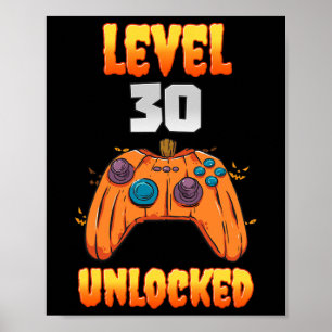 30 Jahre alt 30. Geburtstag Stufe 30 Entsperrtes V Poster