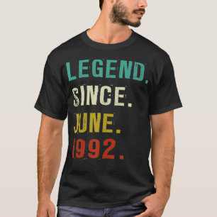 30 Jahre alte Legende seit Juni 1992 30. Geburtsta T-Shirt