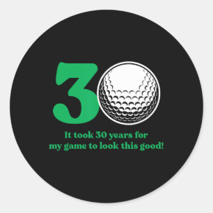 30 Jahre altes Golfer Golfangebot Golf 30. Geburts Runder Aufkleber