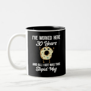 30 Jahre Betriebsjubiläum Wertschätzungs-Geschenk Zweifarbige Tasse