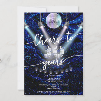 30 Jahre Glam Disco Retro Foto Geburtstag Einladung