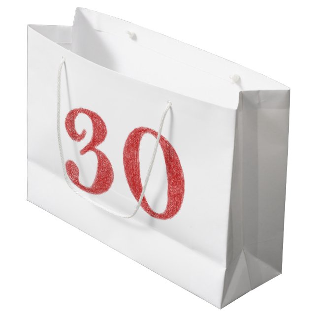 30 Jahre Große Geschenktüte (Vorderseite Schrägansicht)