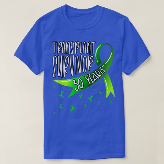 30 Jahre Organtransplantatübersiedlung Grünes Band T-Shirt (Design vorne)