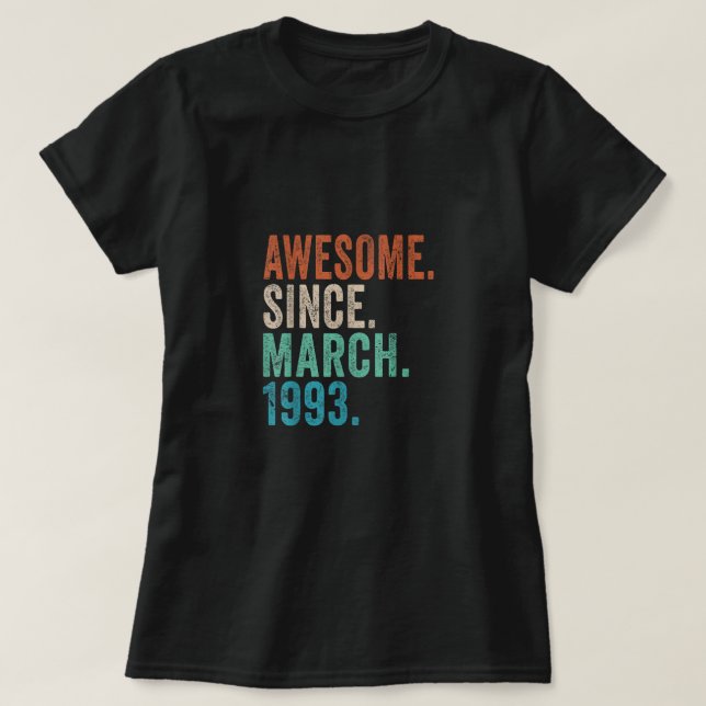 30 Jahre Phantastisch seit März 1993 Geschenke 30. T-Shirt (Design vorne)