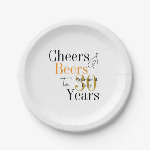 30 Jahre Renteneintritt Jubel und Bier Minimal Par Pappteller