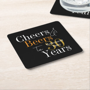 30 Jahre Ruhestandparty Prost und Bier Rechteckiger Pappuntersetzer