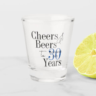 30 Jahre Ruhestands Cheers Beers Blaue Party Gesch Schnapsglas