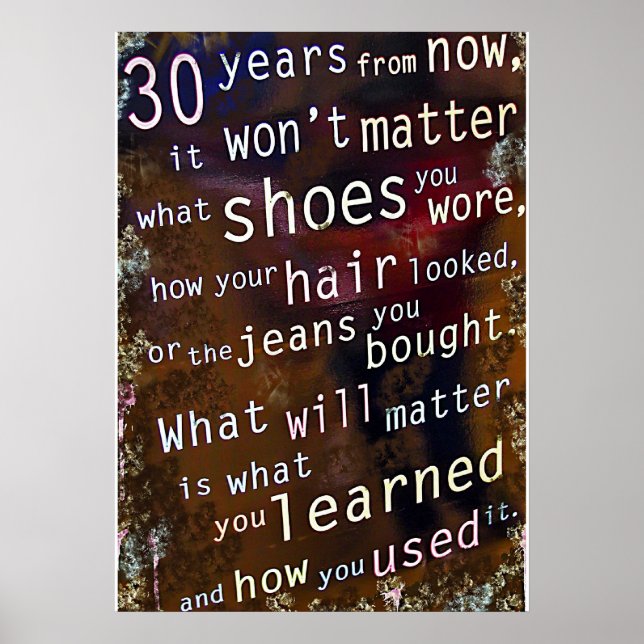 30 Jahre Von Jetzt An Poster (Vorne)