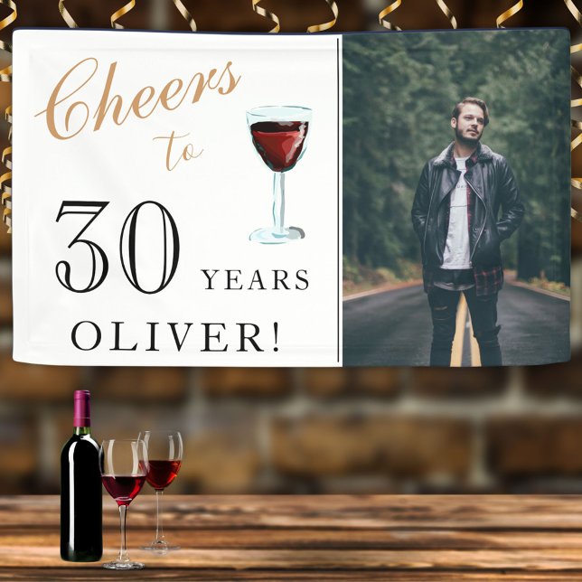 30 Jahre Wein 30. Geburtstag Foto Banner (Von Creator hochgeladen)