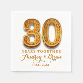 30. Jahrestag Personalisiert Serviette