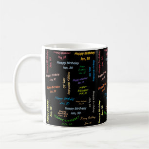 30. Januar Geburtstags-Tasse Kaffeetasse