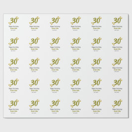 30. Jubiläum goldgraues Hochzeitspaar Geschenkpapier