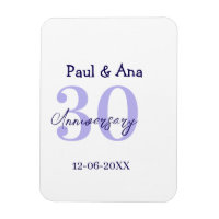 30. Jubiläum lila fett gedruckter Name einfach re