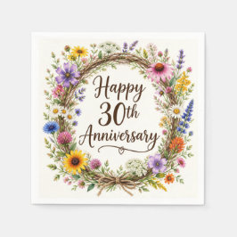 30. Jubiläum Papier Servietten, 30 Jahre Hochzeit Serviette