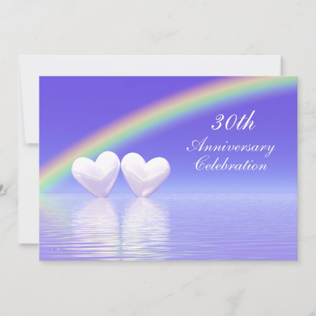30. Jubiläum Pearl Hearts Einladung (Vorderseite)
