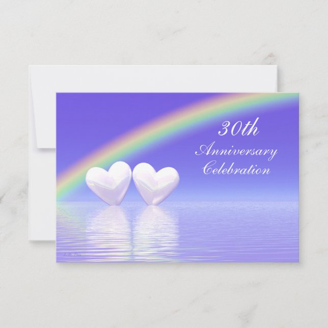 30. Jubiläum Pearl Hearts Einladung (Vorderseite)