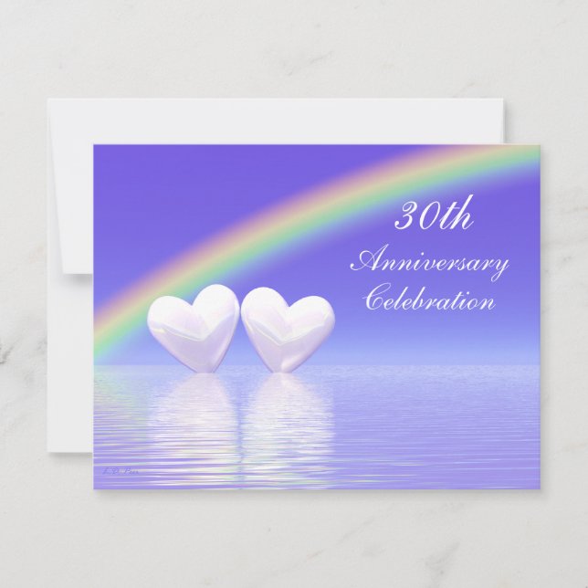 30. Jubiläum Pearl Hearts Einladung (Vorderseite)