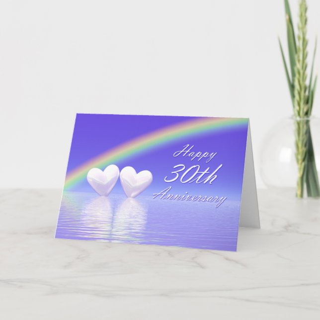 30. Jubiläum Pearl Hearts Karte (Vorderseite)