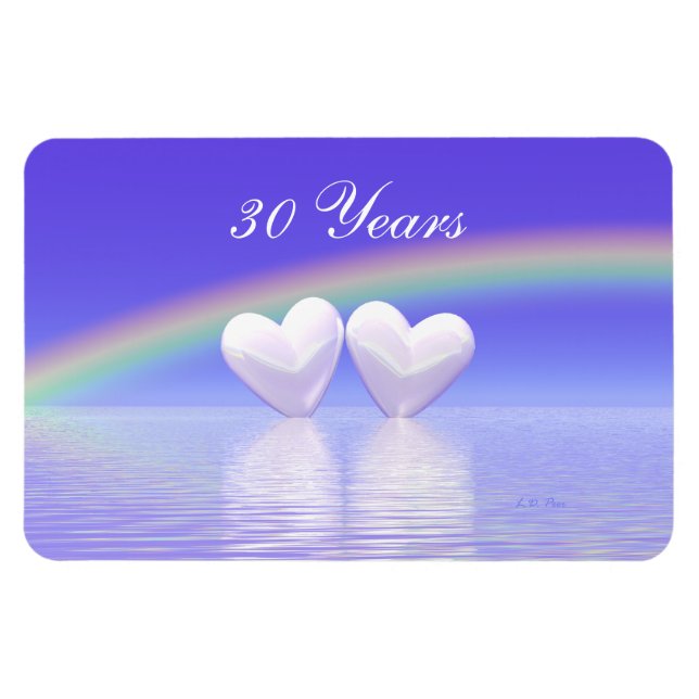 30. Jubiläum Pearl Hearts Magnet (Horizontal)