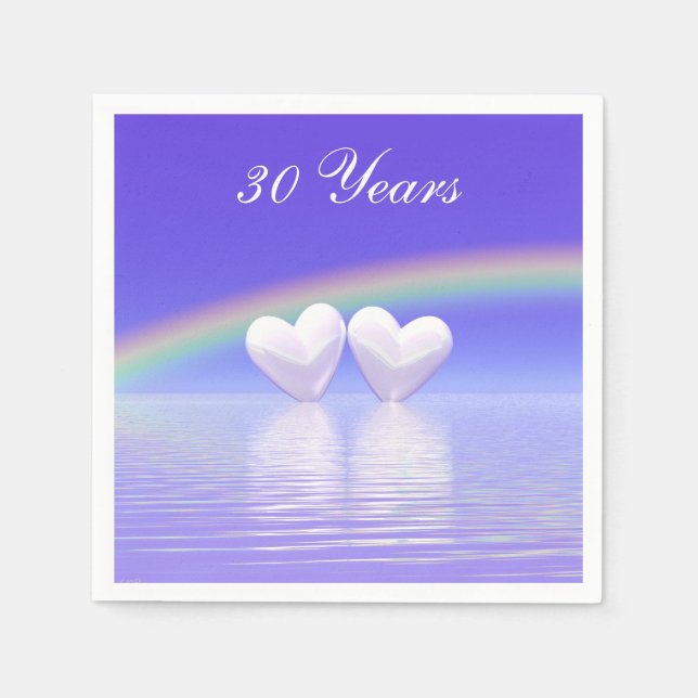 30. Jubiläum Pearl Hearts Serviette (Vorderseite)