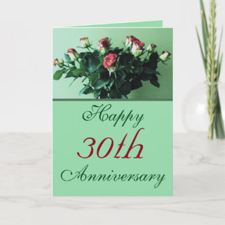 30. Jubiläumsstrauß aus Rosen Schönes Foto Karte