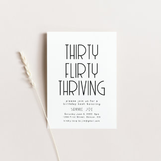 30, Koketter Geburtstag Einladung