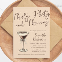 30 Koketter und florierender Cocktail 30. Geburtst