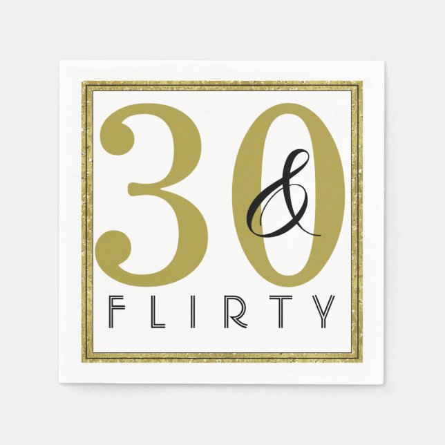 30 & Kokettes 30. Geburtstag Party Serviette (Vorderseite)