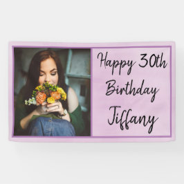 30. Lila Foto Happy Birthday Banner
