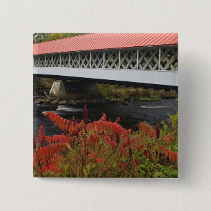 30 m lange bedeckte Brücke über das Ashuelot Button